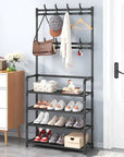 Clothes Hanger & Multi-Layer Shoe Storage Rack