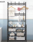 Clothes Hanger & Multi-Layer Shoe Storage Rack