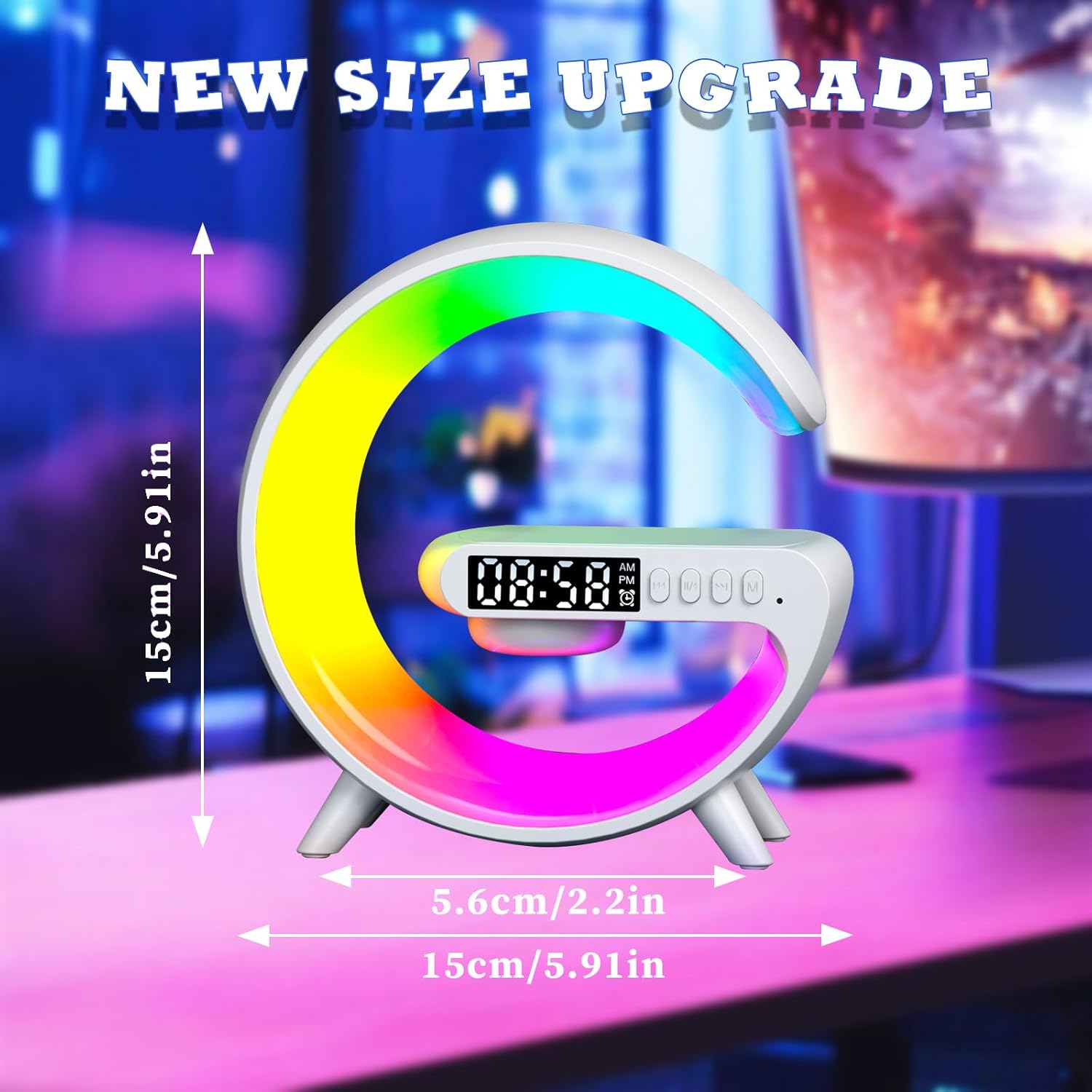 LED Smart Bluetooth Table Lamp with Speaker