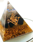 Orgonite Pyramid Muladhara Chakra Obsidian Natural Crystal